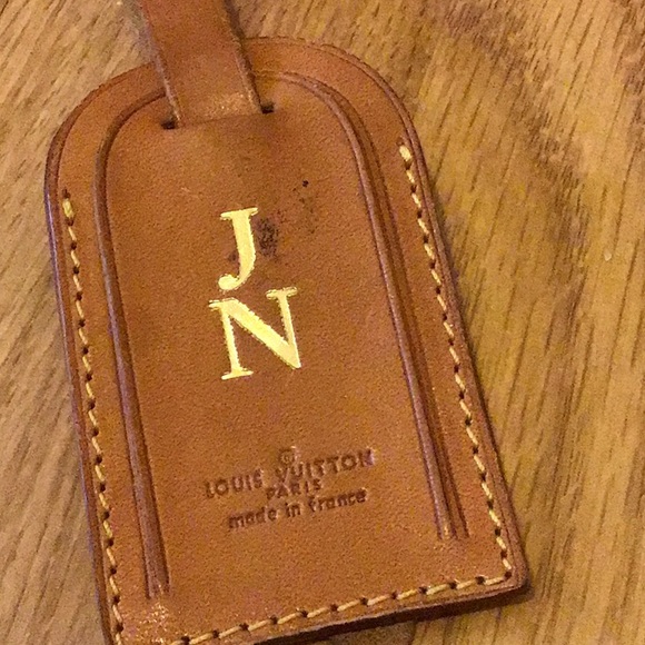 Louis Vuitton luggage tag gold JN - Picture 3 of 9